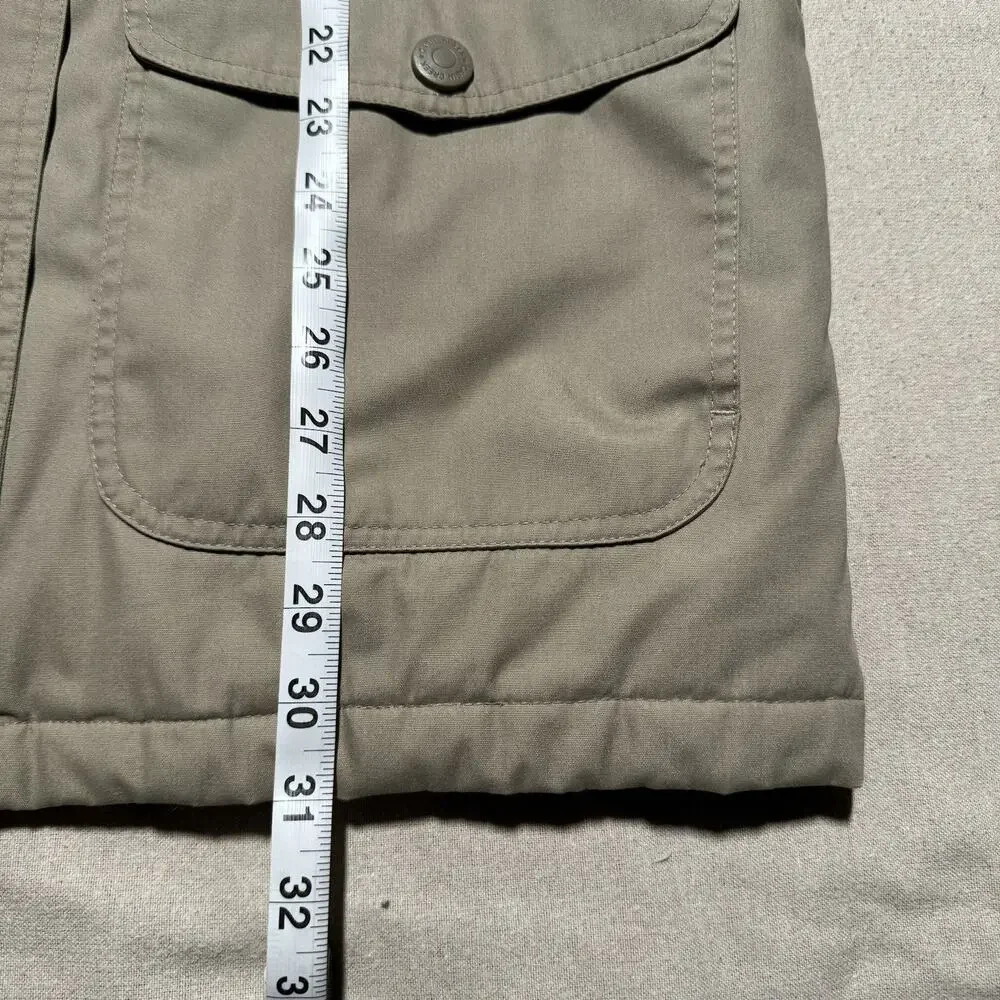 Cabin Creek Barn Field Jacket Beige Flannel Lined Pockets Full Zip Womens Small - Picture 9 of 10